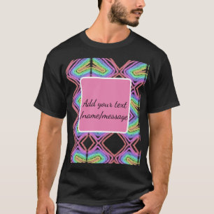 Camiseta Aquarela arco-íris adicionar nome texto mensagem p