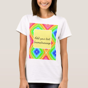 Camiseta Aquarela arco-íris adicionar nome texto mensagem p
