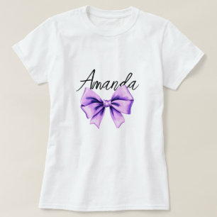 Camiseta Aquarela Arco Roxo Doce 16 Aniversário