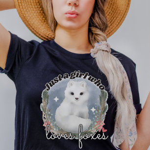 Camiseta Aquarela Árctica Fox - Apenas uma menina que adora