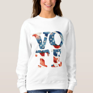 Camiseta Aquarela bandeira americana voto eleitor direitos