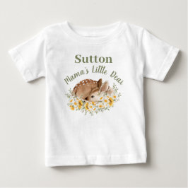 Camiseta Aquarela Bebê Cervo Filhote Mamãe Pequeno Querido 
