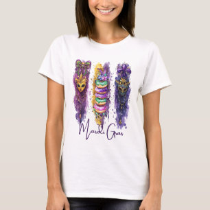 Camiseta Aquarela Brushstrokes Gordura Terça-feira Mardi Gr