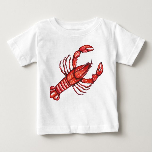 Camiseta Aquarela Cajun Crawfish (Frente)