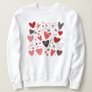 Camiseta Aquarela Corações Corações Cutes Dia de os namorad