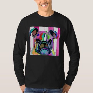 Camiseta Aquarela de Bulldog Fofo para amantes de bulldog,