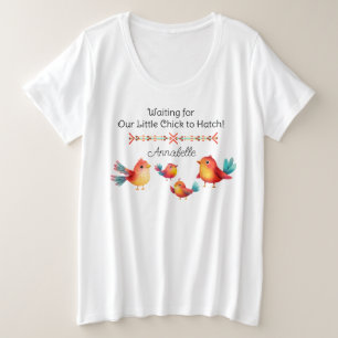 Camiseta Aquarela de Chá de fraldas de pássaros