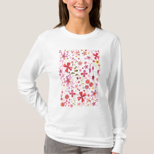 Camiseta Aquarela de Flor Selvagem