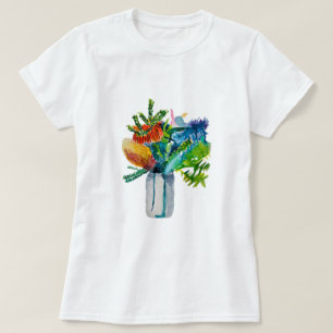 Camiseta Aquarela de flores australianas
