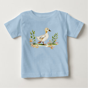 Camiseta Aquarela de Frango com Trevo de Quatro Folhas
