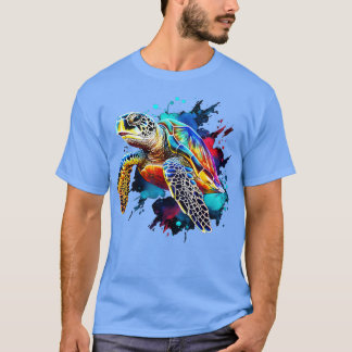 Camiseta Aquarela De Tartaruga
