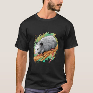 Camiseta Aquarela de um gambá realístico amada W