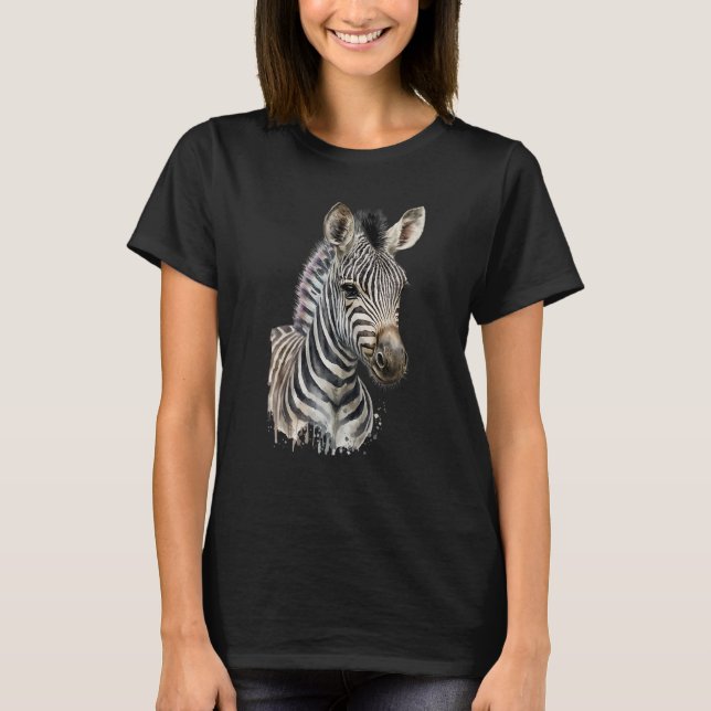 Camiseta Aquarela de Zebra (Frente)