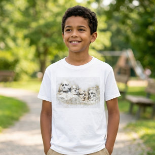 Camiseta aquarela do Monte Rushmore