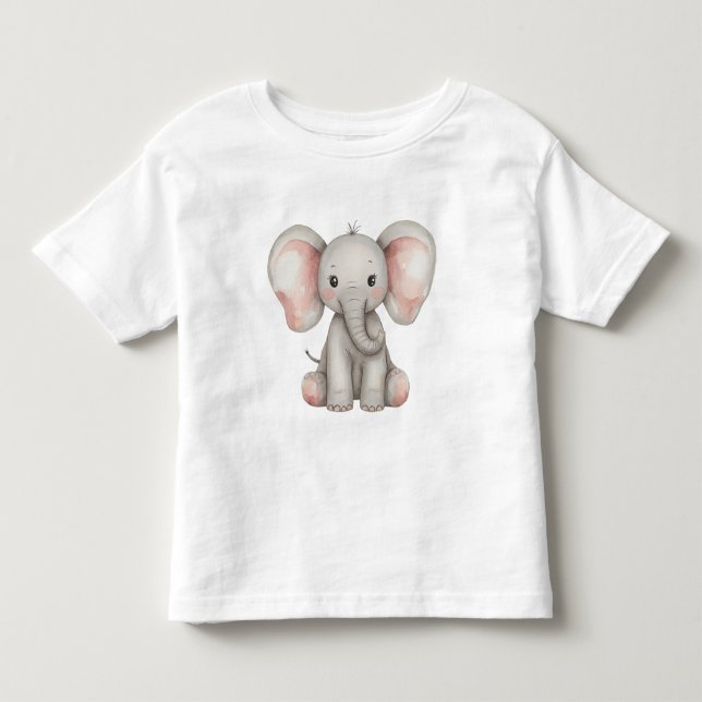 Camiseta Aquarela Elefante Bebê (Frente)