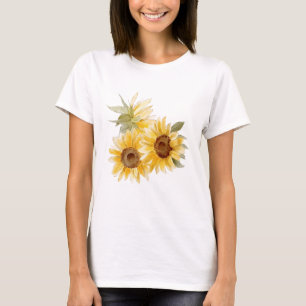 Camiseta Aquarela Girassóis