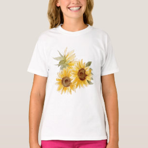 Camiseta Aquarela Girassóis