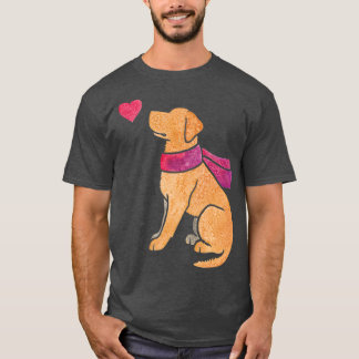 Camiseta Aquarela Labrador amarelo