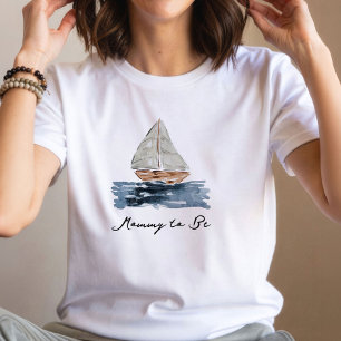Camiseta Aquarela Náutica Barco Mãe-para-Ser