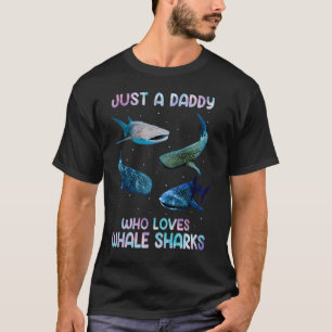 Camiseta Aquarela Oceano De Tubarão Apenas Um Pai Que Ama W