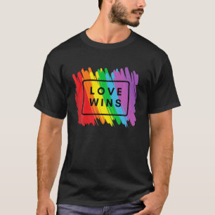 Camiseta Aquarela Orgulho LGBT Amor Ganha Pintura Arco-Íris
