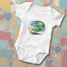 Camiseta aquarela Paua Black Abalone Shell