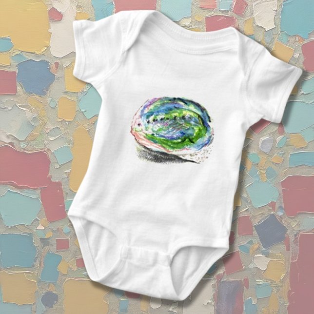 Camiseta aquarela Paua Black Abalone Shell (Criador carregado)