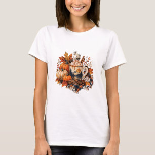 Camiseta Aquarela Pumpkin Spice & Cozy Vibes