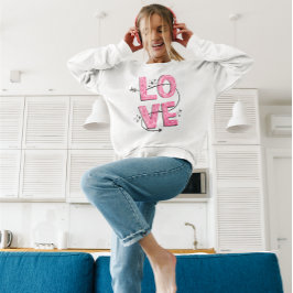 Camiseta Aquarela Rosa Lettering de Amor  