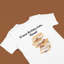 Camiseta Aquarela S'mores Realistas 6º Aniversário