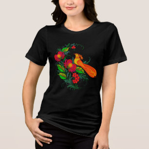 Camiseta Aquarelas da arte popular ucraniana de Petrikivka