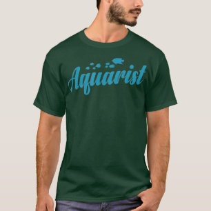 Camiseta Aquário Aquarista Azul Bonito