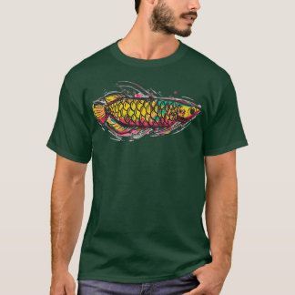 Camiseta Aquário Aquarista de Peixes Coloridos