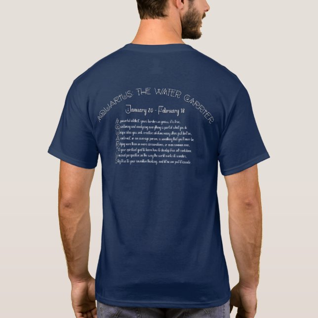 Camiseta Aquário – Azul Marinho (Verso)