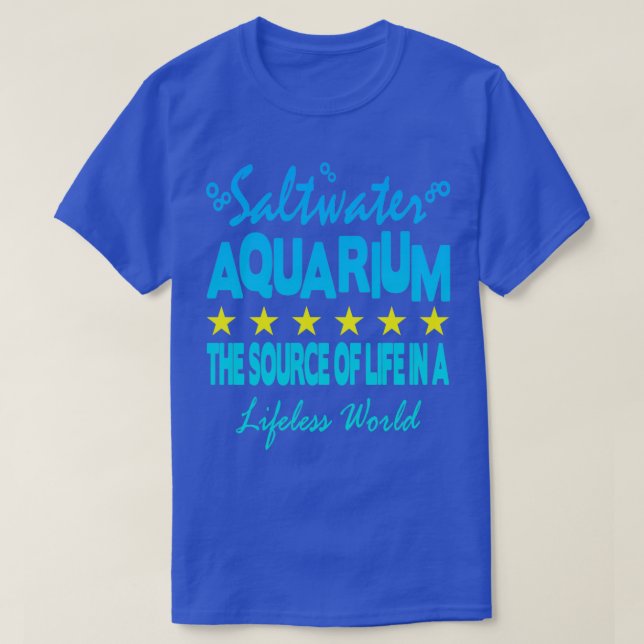 Camiseta Aquário de água salgada (Frente do Design)