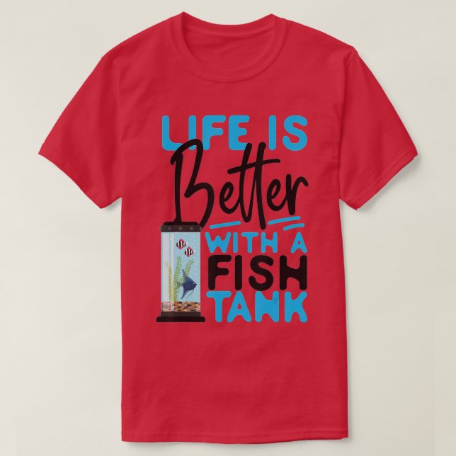 Camiseta Aquário De Água Salgada É Melhor Com Tanque De Pei (Frente do Design)