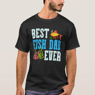 Camiseta Aquário de Água Salgada Pai Melhor Pai de Peixe de