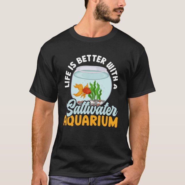 Camiseta Aquário de Peixes Aquário Junkie Aquarista Saltwat (Frente)