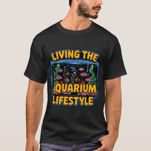Camiseta Aquário de Peixes Vivos Estilo de Vida Aquariologi