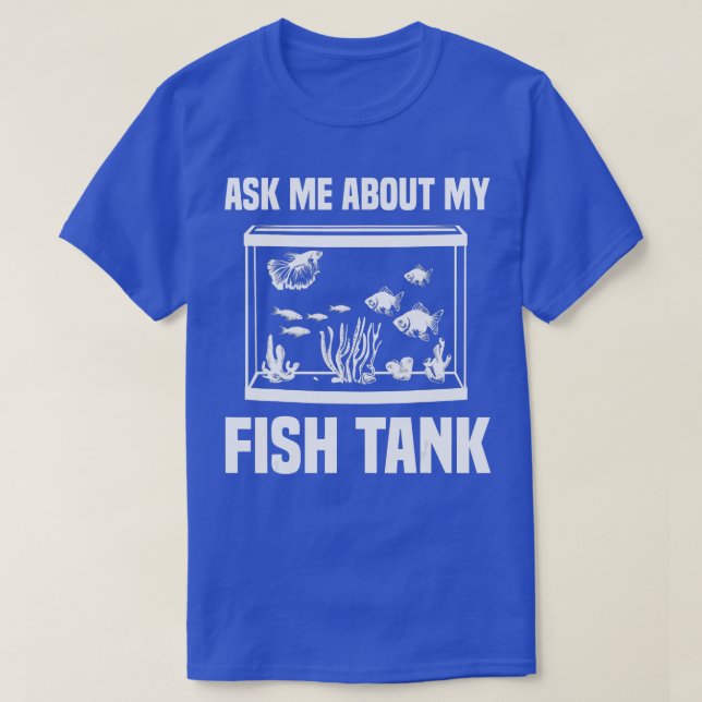 Camiseta Aquário Engraçado Saltwater Peixes Tanques Nerd Mu (Frente do Design)