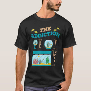 Camiseta Aquário Engraçado Viciado em Tanque de Aquarista M