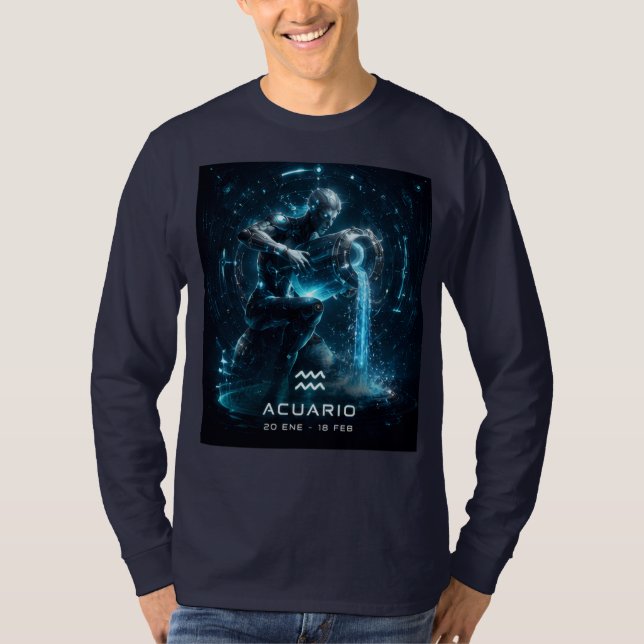 Camiseta Aquário, horóscopo,  (Frente)