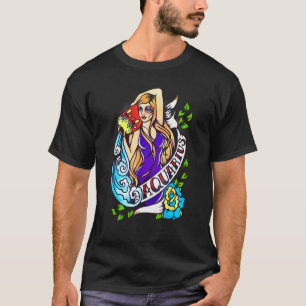 Camiseta Aquário Horóscopo Zodíaco Astrologia Vintage Dia D