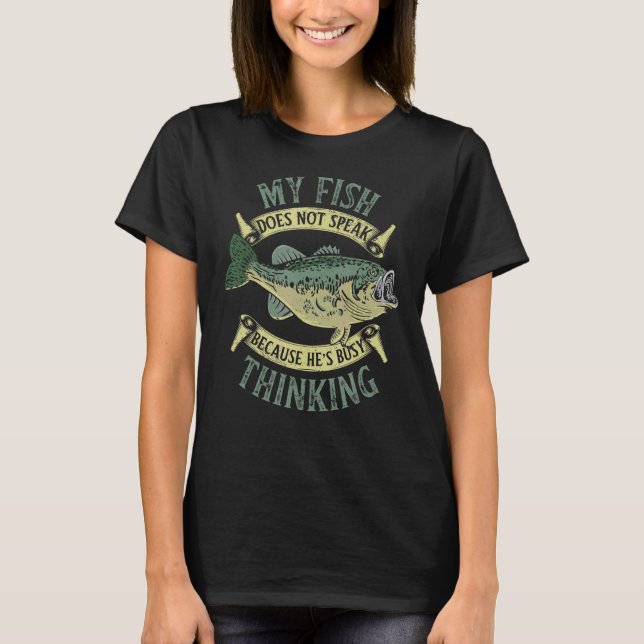 Camiseta Aquário Proprietário de Peixes Inteligentes Pet Qu (Frente)
