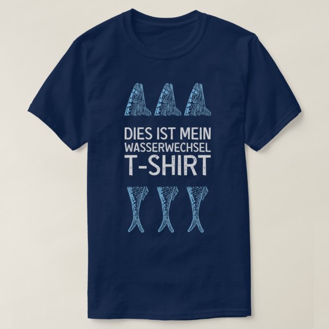 Camiseta Aquários que mudam de água do aquário (Frente do Design)