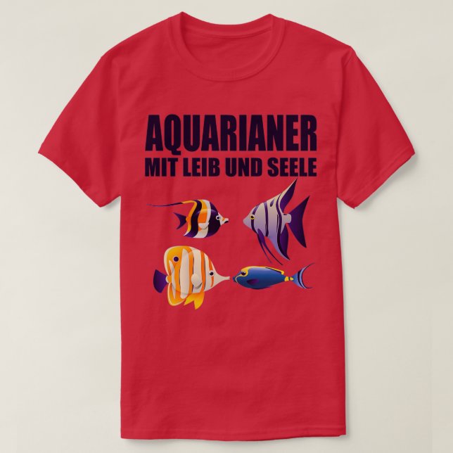 Camiseta Aquaristas De Aquário Com Peixes De Corpo E Alma (Frente do Design)
