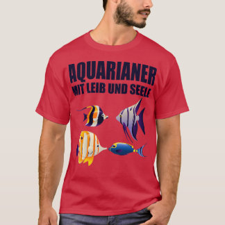 Camiseta Aquaristas De Aquário Com Peixes De Corpo E Alma