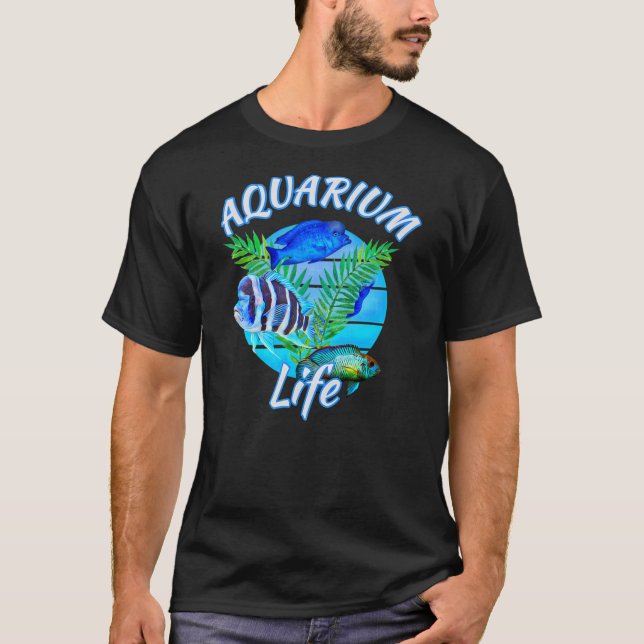 Camiseta Aquarium Fish Life Frontosa Cherry Shrimp (Frente)