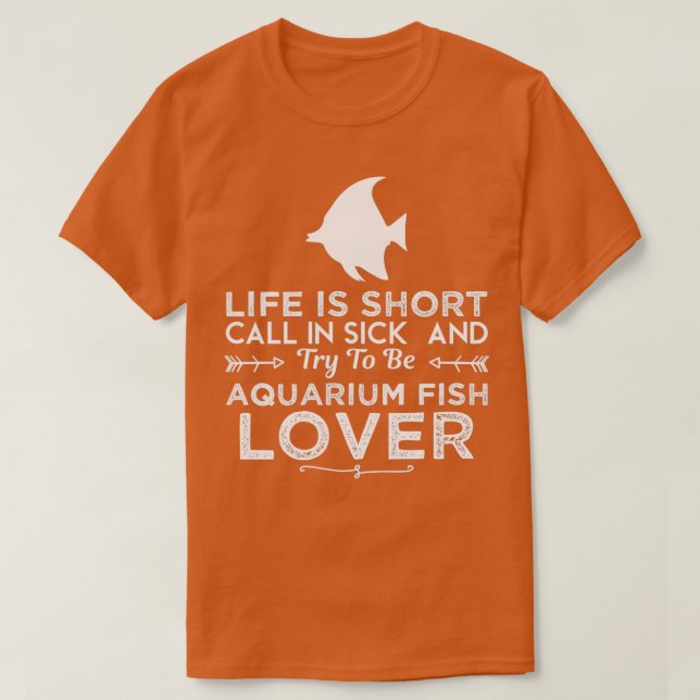 Camiseta Aquarium Fish Lover Design Funny Engraçado Para Pr (Frente do Design)