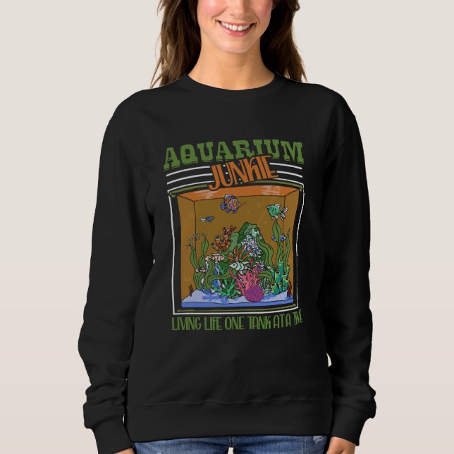 Camiseta Aquarium Junkie Living Life One Tank At A Time Fis (Frente)